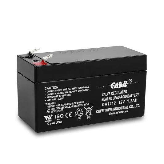 Casil 12V 1.2Ah SLA AGM Battery - Rechargeable Auxiliary Power - Compatible with Mercedes-Benz N000000004039