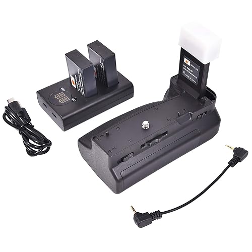 DSTE Pro BG-EOSRP Vertical Battery Grip + 2X LP-E17 Batteries + Dual LCD Battery Charger Compatible with Canon EOS RP R8 Digital Camera