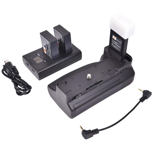 DSTE Pro BG-EOSRP Vertical Battery Grip + 2X LP-E17 Batteries + Dual LCD Battery Charger Compatible with Canon EOS RP R8 Digital Camera