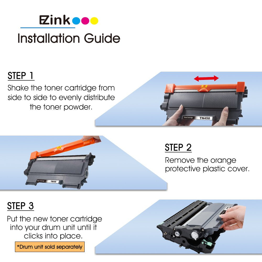 E-Z Ink (TM) Compatible Toner Cartridge Replacement for Brother TN450 TN420 High Yield (4 Black) Compatible with DCP-7060D DCP-7065DN Laser Printer