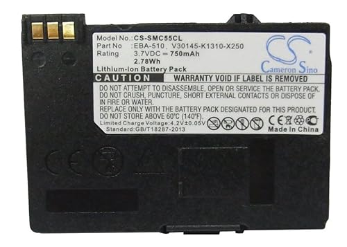 Cameron Sino 750mAh Li-ion Cordless Phone Battery EBA-510 Replacement for Siemens Gigaset SL1 SL56 SL370 SL37H SL74 SL150 SL550 SL555
