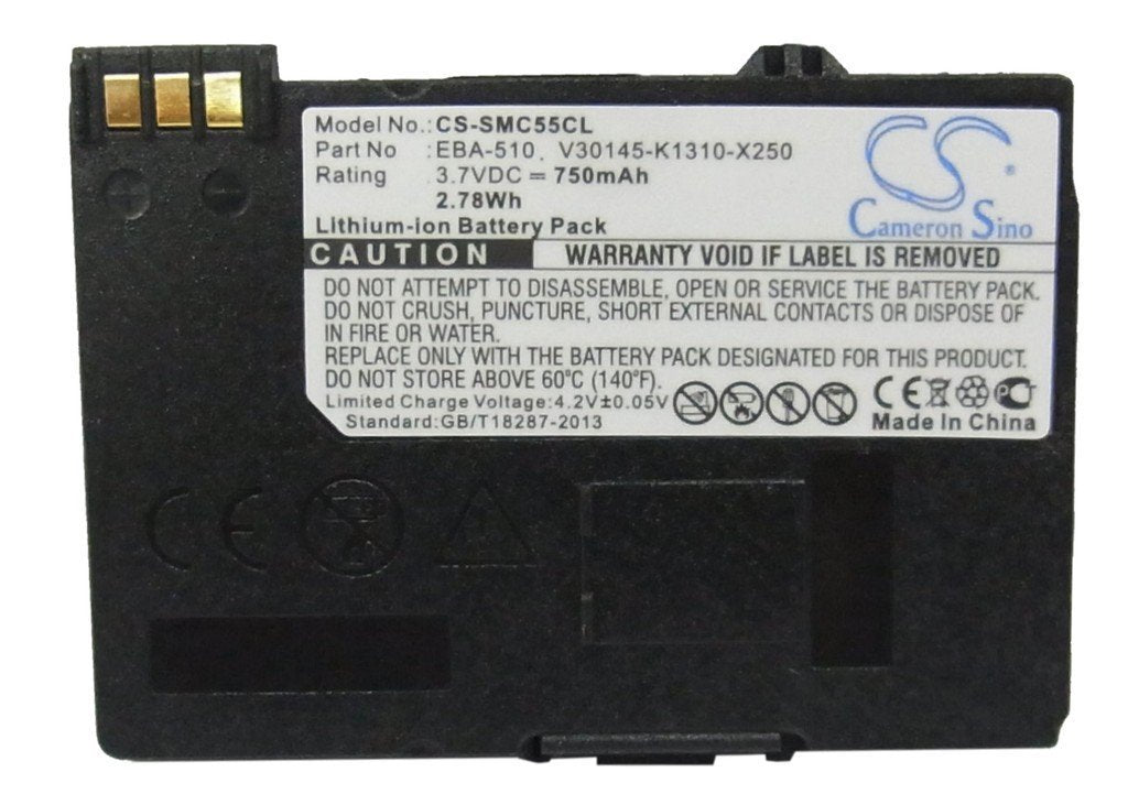 Cameron Sino 750mAh Li-ion Cordless Phone Battery EBA-510 Replacement for Siemens Gigaset SL1 SL56 SL370 SL37H SL74 SL150 SL550 SL555