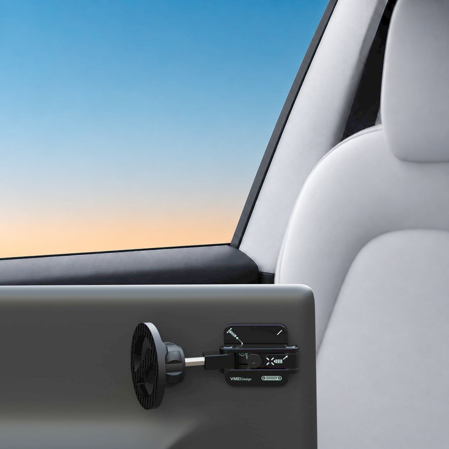 aufyer for Magsafe Car Mount, Strong Magnetic Phone Holders for All Tesla, 360° Adjustable Aluminum Car Phone Mount,Foldable Hidden Behind Display,Fit