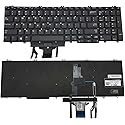 YIJIATech ® New Laptop with Built-in Keyboard and Screwdriver US Layout for DELL Precision 7530 7730 E7530 M7530 7540 7740 Black Without Frame,