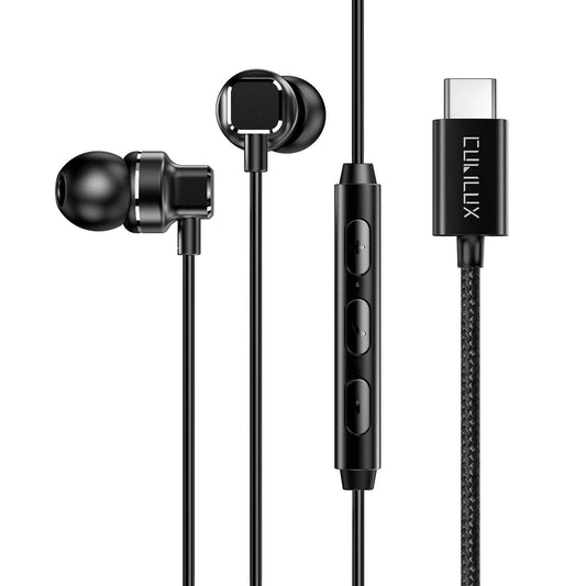 Cubilux USB C Headphones [192KHz/24-bit DAC] Type C Earphones with Microphone Compatible with iPhone 16/15 Pro Max, iPad Pro 13/12.9/11, iPad Air…