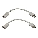 zdyCGTime Micro USB to Mini USB Extension Cable Micro USB Female to Mini USB Male Charging & Sync Adapter Cable Cord(2 Pack White