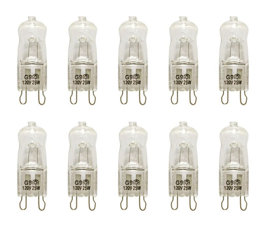 Vstar G9 Halogen Bulb,Clear G9 Bi-pin Base,120V 40W Dimmable,CRI 100,10pack