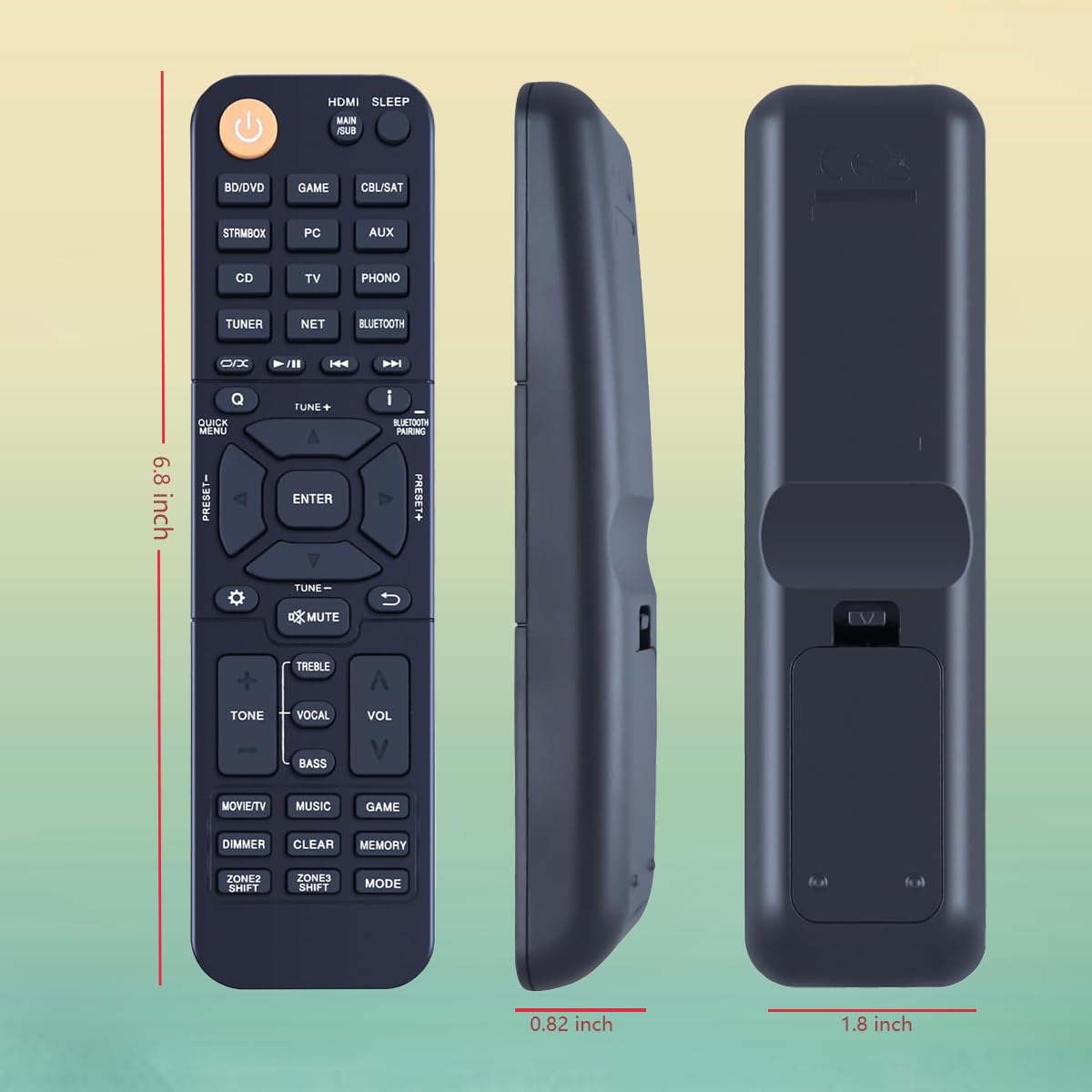 Remote Control Replacement for Onkyo AV Receiver RC-972R TX-NR7100 TX-NR6100 TX-NR5100 TX-NR3100 TX-NR696 TX-SR494 TX-NRSR393 TX-RZ50 TX-RZ70