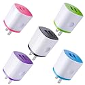 USB Charger Wall Plug, iPhone Charging Box,AndHot 5Pack Home Travel 2.1Amp Dual Port Fast Wall Charger Quick Charging Block Cube Brick for iPhone 17