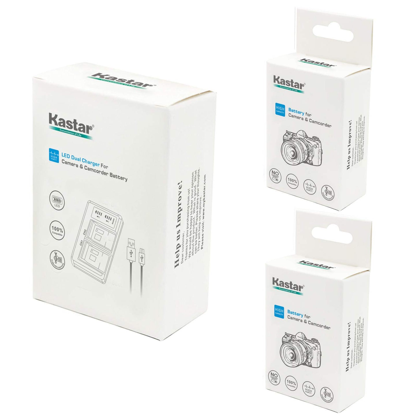Kastar 2Pcs Battery and Charger Replacement for Sony NP-FP30 NP-FP50 NP-FP70 NP-FP90 DCR-DVD105 DCR-DVD202 DCR-DVD203 DCR-DVD205 DCR-DVD305 DCR-DVD403