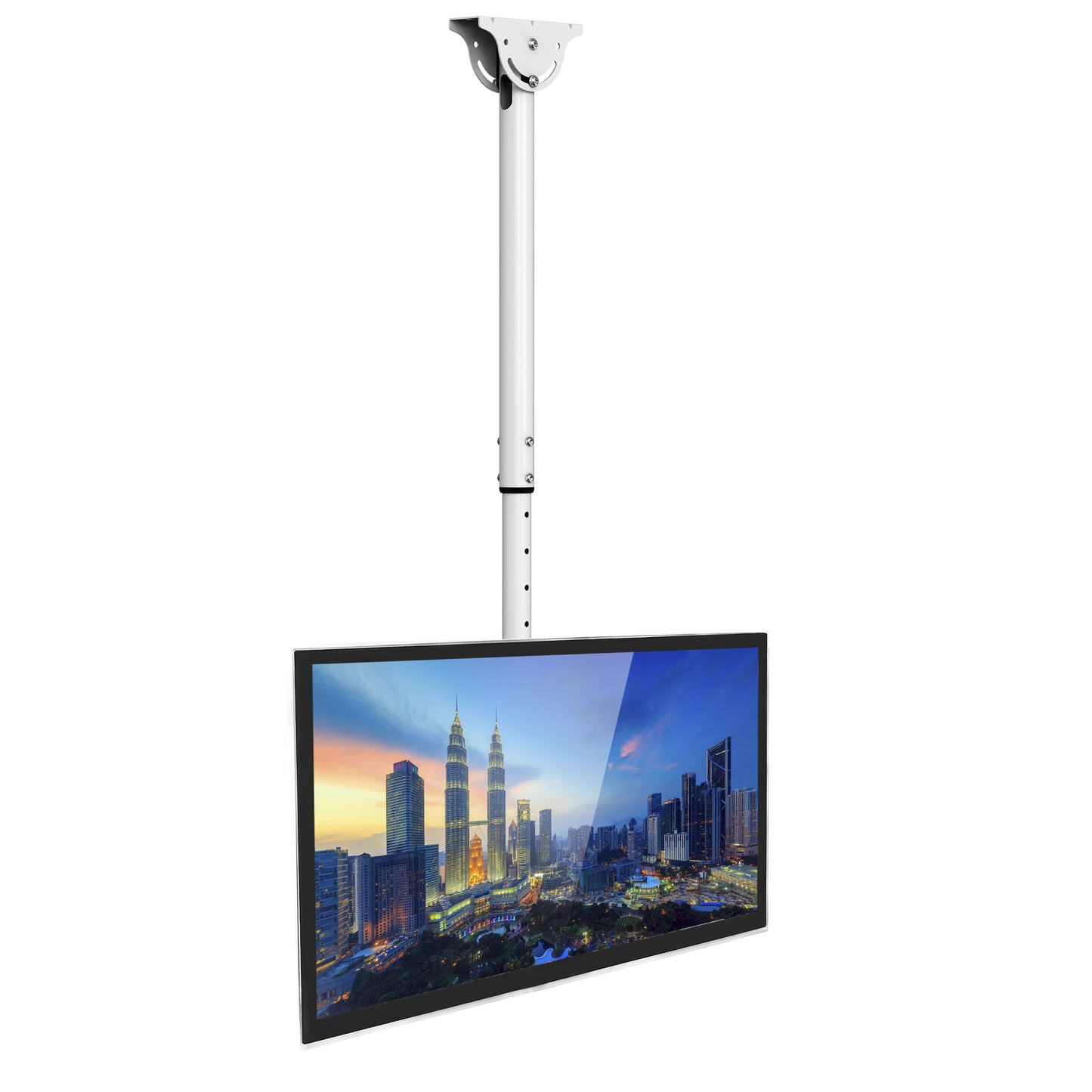 Mount-It Ceiling TV Mount Bracket, Fits 40 42 47 50 55 60 70 Inch Flat Panel Televisions, Adjustable Height Telescoping Tilt and Swivel, Mount