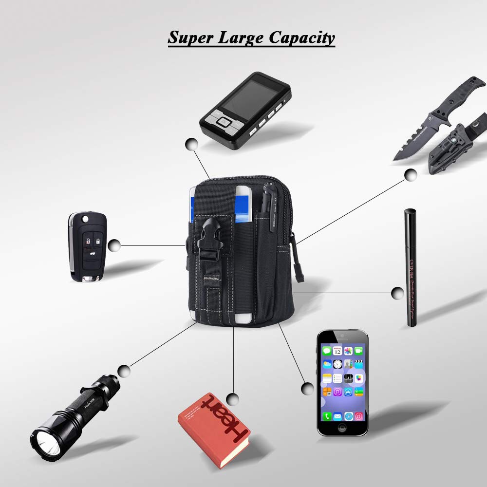 Waist Cell Phone Holster Belt Bag Universal Outdoor Phone Pouch Case Gadget Pocket for iPhone X 8 7 6 6s Plus Samsung Galaxy S8 S7 S6 S5 S4 S3 Note 8