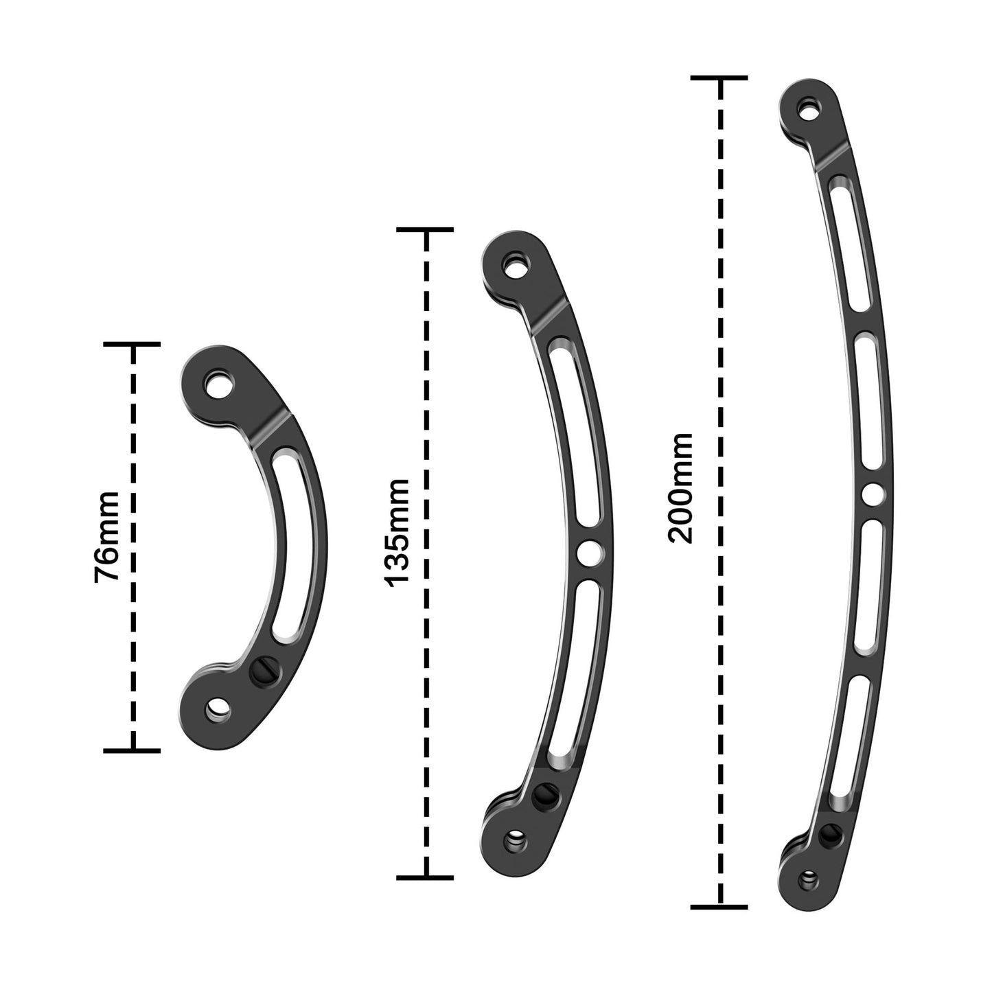for Go Pro 11 Extension Bar Camera Mounts Clamps, Aluminum Riding Helmet Stick Extension Arm Mount for DJI Action 3 Extension Arm Bracket (76mm)