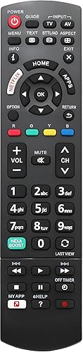 Cerepros Universal Replacement TV Remote for Panasonic TVs TH-50PX60U TH-50PX75U TC-P50X1 TC-L32C3 TH-42PX75U TH-50PX80U