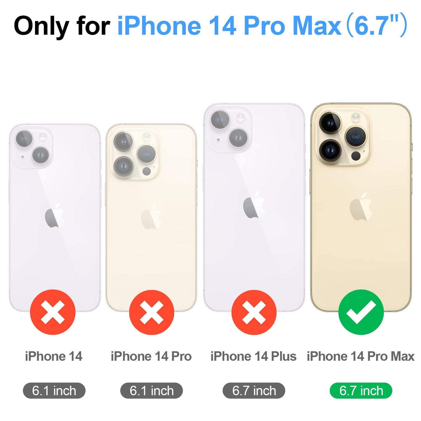 SkyEagle for Compatible Magsafe Magnetic 2 in 1 Detachable iPhone 14 Pro Max Wallet Case with Card Holder,Women Men,PU Leather RFID Blocking Flip
