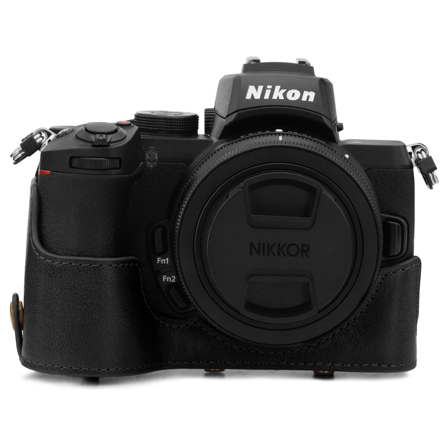 MegaGear MG1813 Ever Ready Genuine Leather Camera Case Compatible with Nikon Z50 (16-50mm) - Black