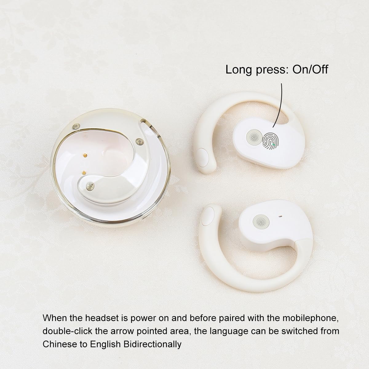 URIZONS Ball Shape Earhook TWS Gaming On Ear Earbuds Wireless Earphones - Low-Latency with Charging case Bluetooth Over Ear Headphones TWS Headset…