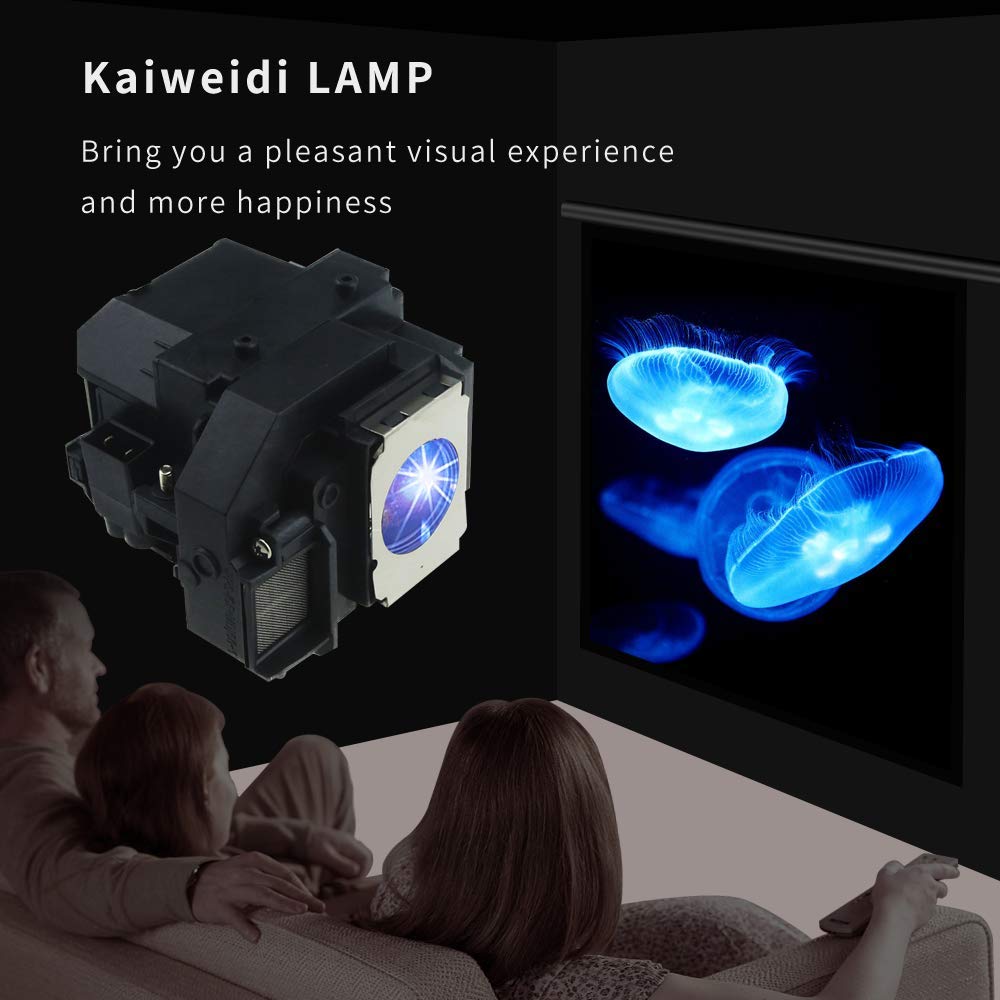 KAIWEIDI Replacement Projector Lamp for ELPLP54/ELPLP58/V13H010L54 Epson Powerlite Home Cinema 705HD 1220 1260 S7 S9 W7 X9 79 S10+ S8 S8+