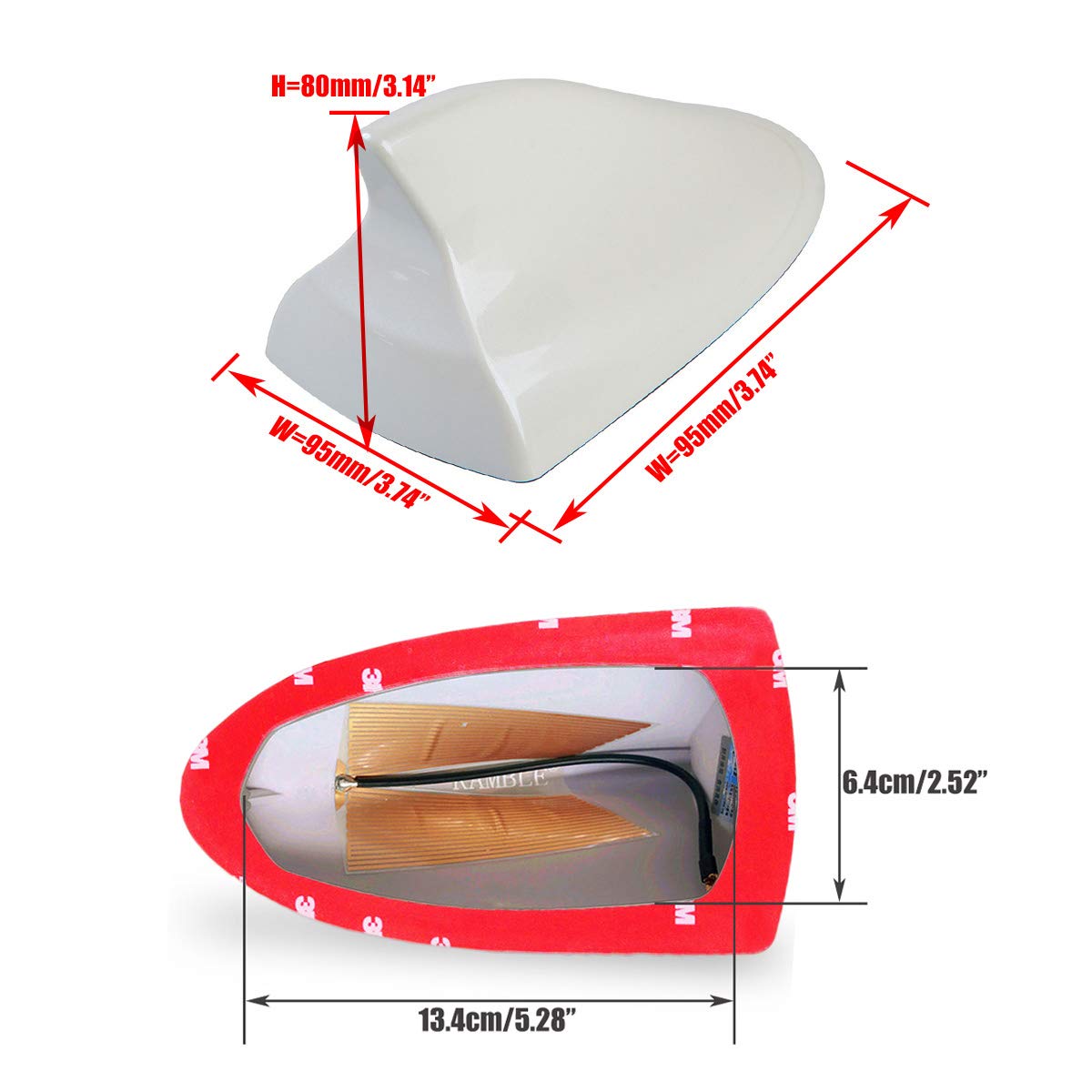Ramble- Shark Fin Antenna, Utility Model Patented Production, Auto Exterior Parts, Car SUV Aerial Accessories, Antennas for Subaru XV and Forester