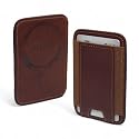 Tony Perotti MagSafe Card Holder - Italian Leather Magnetic Card Holder for iPhone 12-16, Bullhide Wallet Holds 6 Cards, Rounded Edges, Slim MagSafe