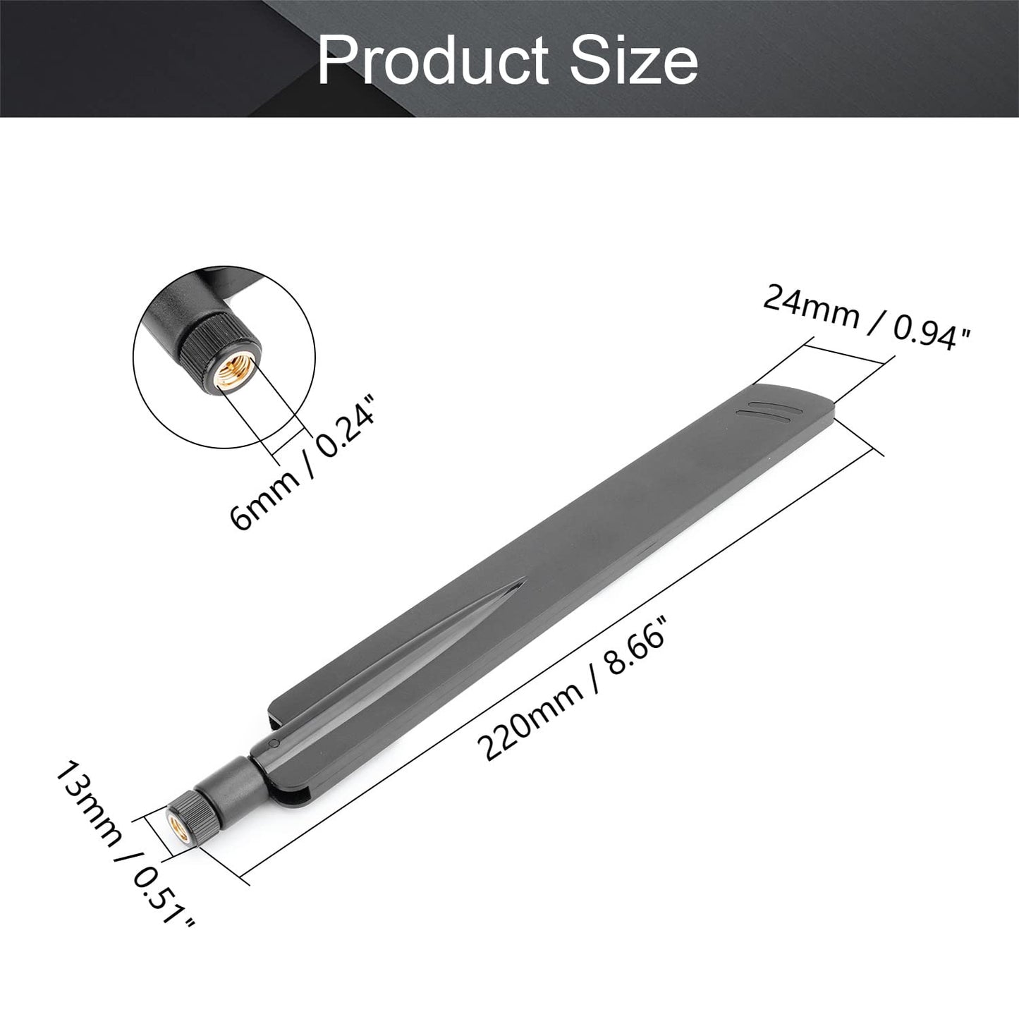 Othmro 433 MHz,8.66 Inches Antenna with Male SMA Connector 1pcs