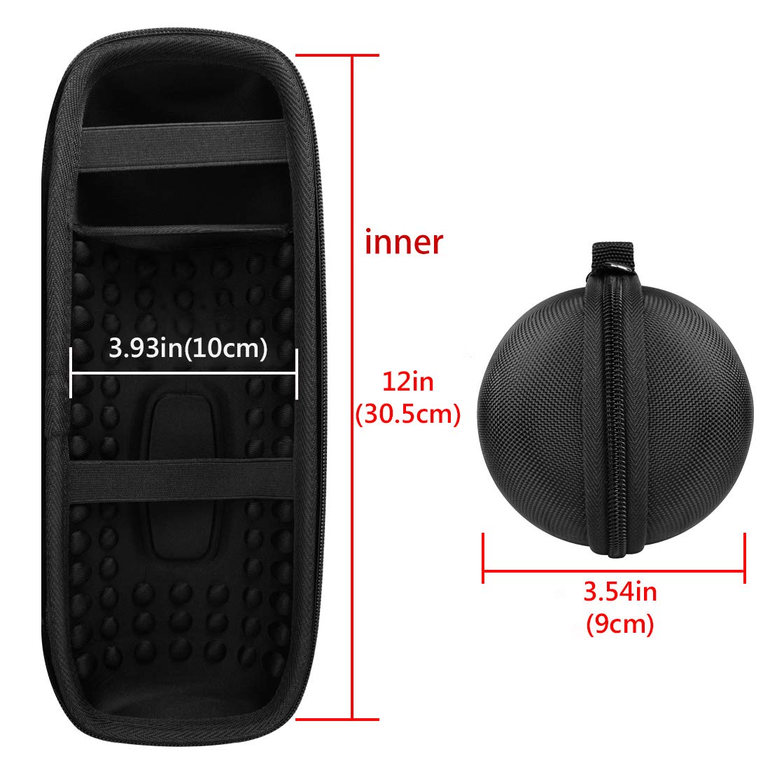 Geekria Shield Speaker Case Compatible with JBL Charge 5, Charge 4 Portable Bluetooth Speaker, Replacement Hard Shell Travel Carrying Bag with Cable