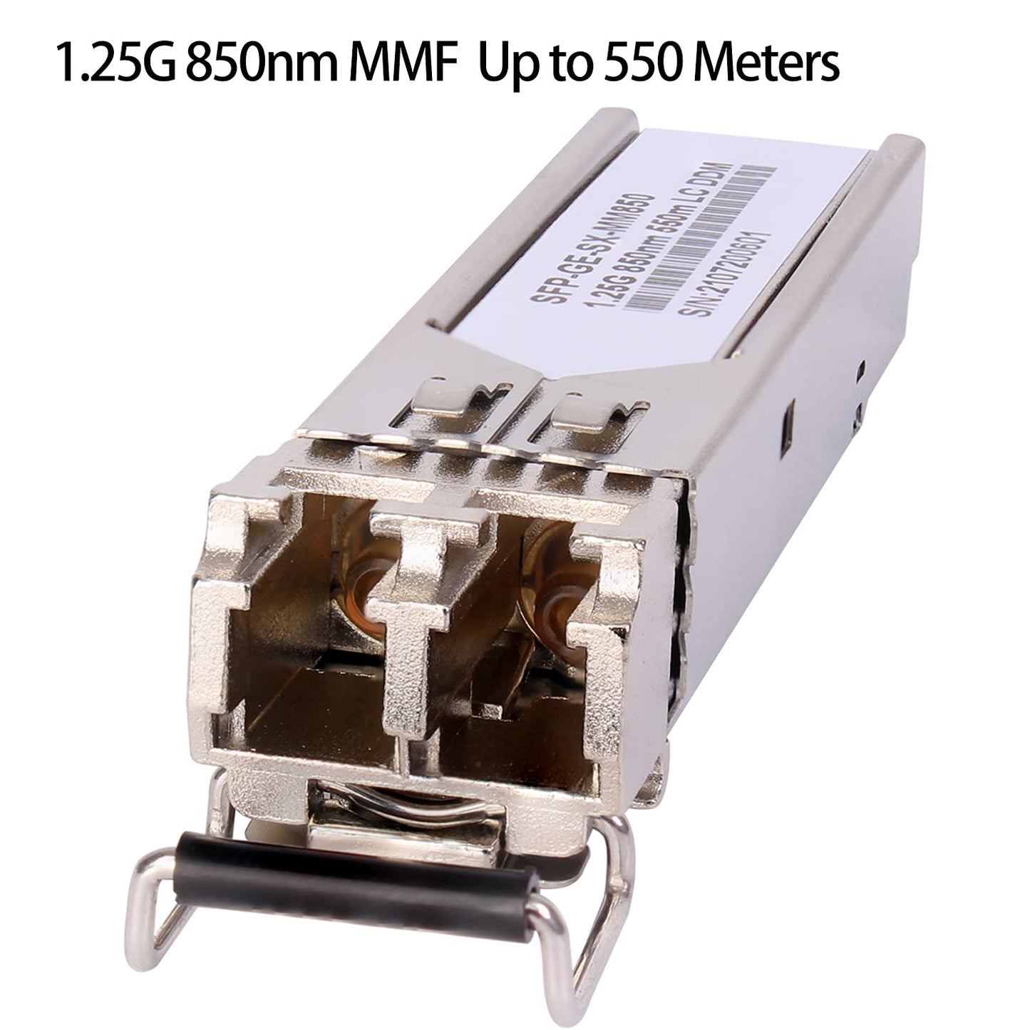4 Pack 1.25G 850nm Multimode SFP LC Transceiver Fiber Module 550 Meters 1000Base-SX LC MMF for Cisco GLC-SX-MMD/SX-MM/SFP-GE-S,Fortinet,Ubiquiti UniFi