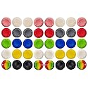 40 Pcs Colorful Silicone Accessories Replacement Part Thumb Grip Cap Cover, Analog Controller Thumb Stick Grips Cap Cover for PS2, PS3, PS4, Xbox 360