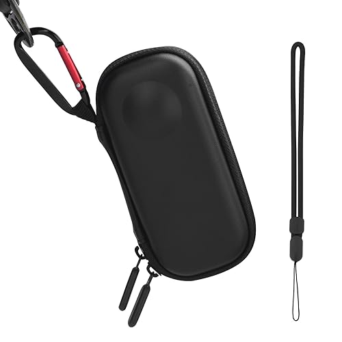 BRDRC Carrying Case for Insta360 X3, Portable Storage Bag Lens Protective Cover Hard Shell Protector Travel Case with wrist strap for Insta360 ONE X