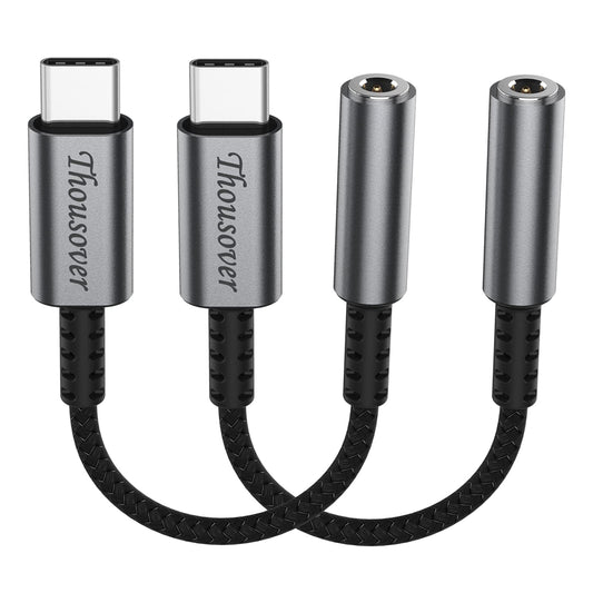 Thousover USB Type C to 3.5mm Female Headphone Jack Adapte