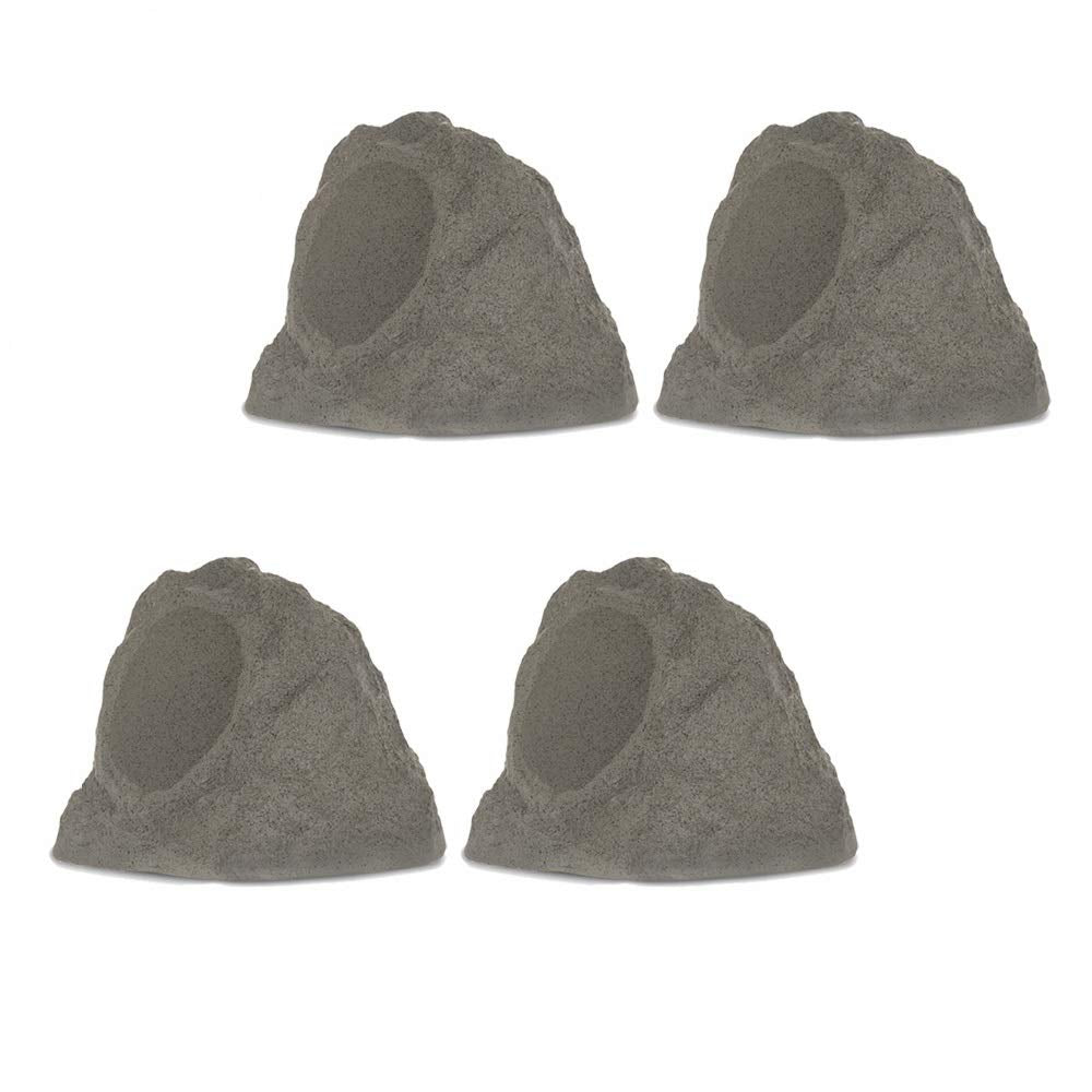 B63GR Fully Wireless 400 Watt Rechargeable Battery 6.5" Bluetooth Rock 4 Speaker Set Slate Grey