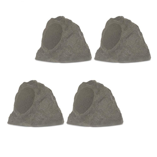 B63GR Fully Wireless 400 Watt Rechargeable Battery 6.5" Bluetooth Rock 4 Speaker Set Slate Grey