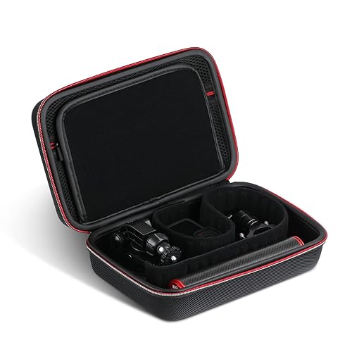 HSU Carrying Case Compatible with GoPro Hero 13/12/11/10/9/8/7/6/5/4/3+/3/DJI Osmo Action Camera, Osmo Pocket, Insta360 ONE X3 Camera and Accessories