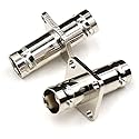 ANHAN BNC Female Adapter, Panel Mount 4 Hole Connector RF Coaxial Adapter 2Packs
