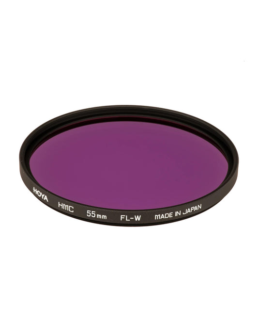 HOYA FL-W 55mm Lens Filter (Fluorescent) - Color Correction Camera Filter for Indoor Photography with Slim Black Aluminum Frame, HMC Multi-Coated
