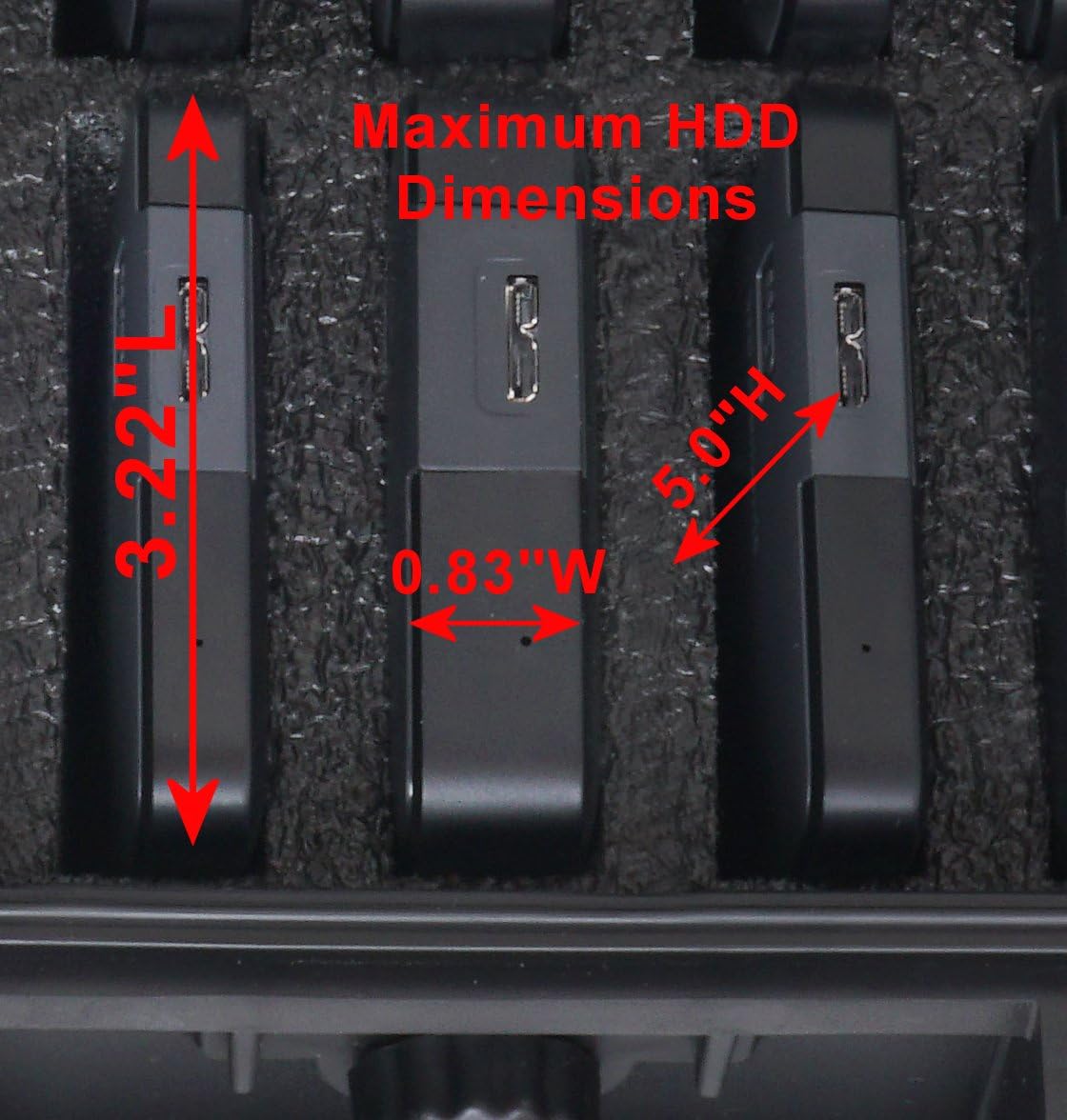 Case Club 14 External Hard Drive Case. Waterproof, Airtight, & Heavy Duty. Includes Pressure Relief Valve, Folding Handle, Padlock Holes, O-Ring Seal.