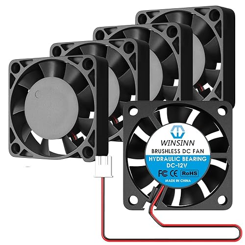 WINSINN 40mm 12V Fan - Hydraulic Bearing 5000 RPM 4010 Cooling Fan Replacement for 3D Printer/DVR/PC/Electronics, 30cm Cable with XH2.54-2PIN