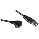StarTech.com 2m 6 ft Slim Micro USB 3.0 Cable M/M - Right-Angle Micro-USB - USB 3.0 A to Micro B - Angled Micro USB - USB 3.1 Gen 1 5Gbps