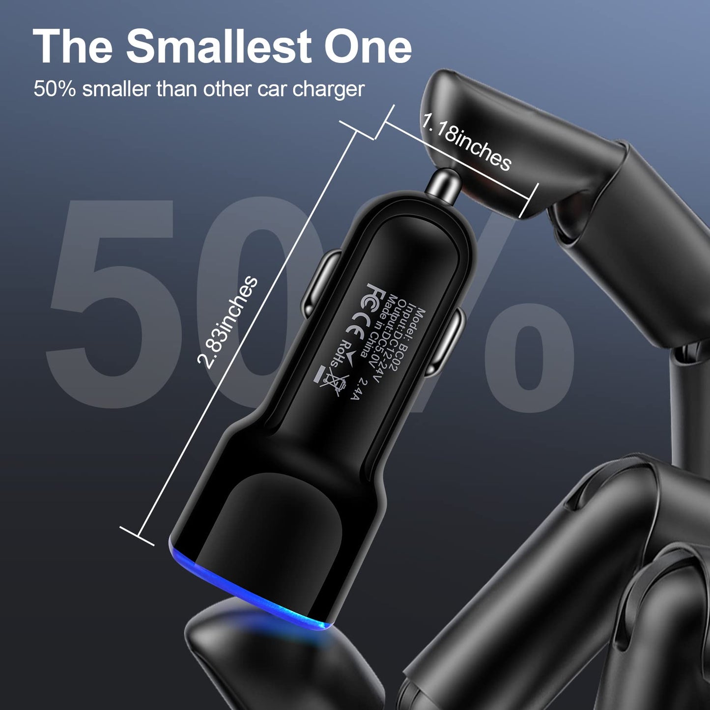 Android Phone Car Charger Car Adapter Fast Charging for Samsung Galaxy S25FE/S25 Ultra/A16 5G/A17/A56/A55/A54/A53/A15/A26/A36/S24 Ultra/S23/S22
