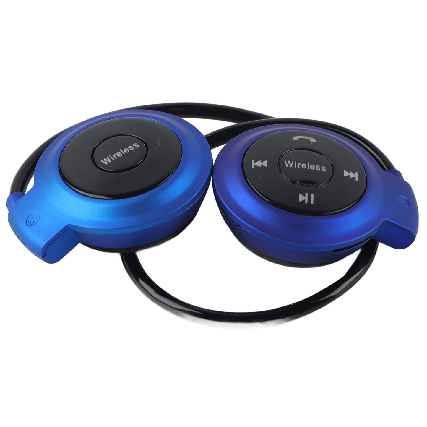 Mini Stereo Headset, Bluetooth Headphone Earpiece TF FM Sports Earphone(Blue) for Mobile and Smartphone Accessories