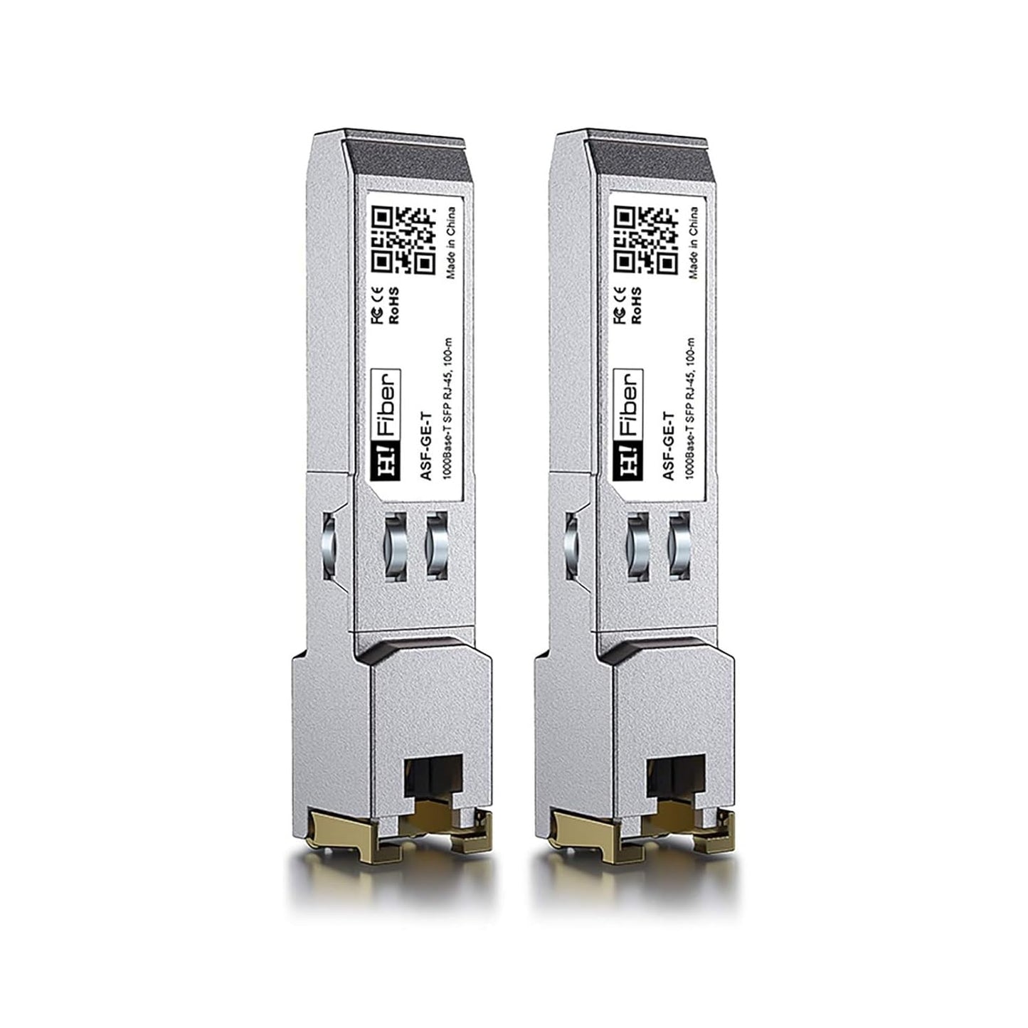 H!Fiber 1.25G SFP to RJ45 Module, 1000Base-T Copper SFP Ethernet Transceiver for Cisco GLC-T/SFP-GE-T, Meraki MA-SFP-1GB-TX, Mikrotik, Ubiquiti UniFi