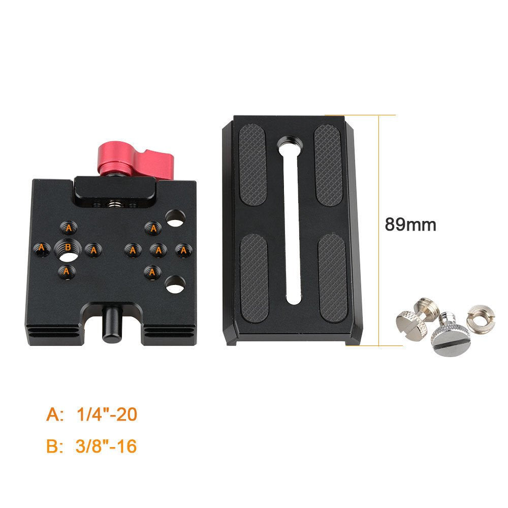 CAMVATE Quick Release Base Plate Compatible with Manfrotto 501/504/ 577 Tripod Standard Accessory - 1419
