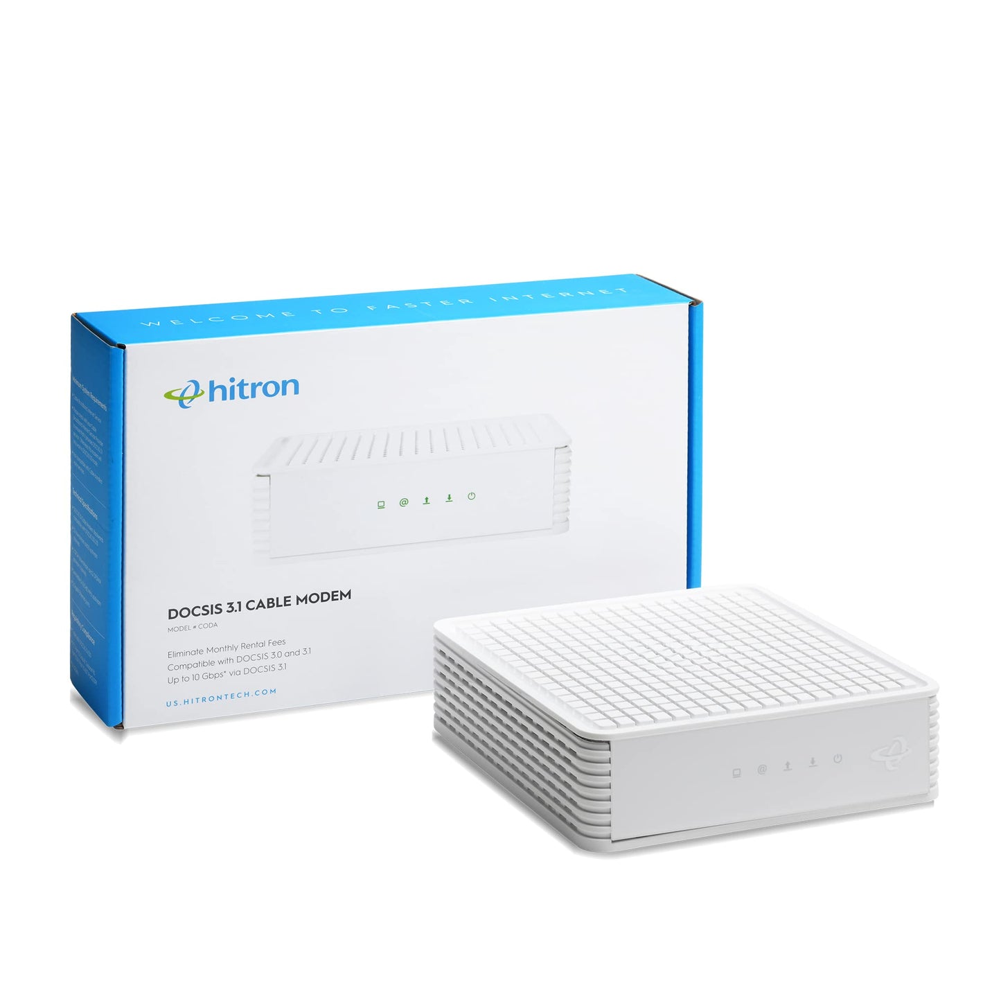 Hitron CODA DOCSIS 3.1 Cable Modem ONLY - for Cable Internet Service ONLY (NOT Fiber/DSL) | Up to 1 Gbps | Requires WiFi Router | Xfinity, Spectrum