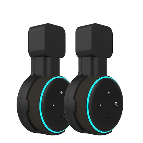 Suixing Outlet Wall Mount Holder Hanger for Echo Dot 3rd Gen, A Space-Saving with Cord Management for Smart Speakers Hide Messy Wires Place on Kitchen