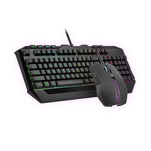 Cooler Master Devastator 3 RGB Gaming Keyboard | Mouse Combo, 6-Zone RGB Keyboard, 26-Key Rollover, Ambidextrous Mouse, 5-Zone RGB Mouse, Optical