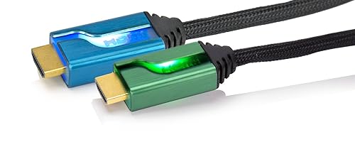 Afterglow PL-9019BGEU Double HDMI Cable - 1.80 m - Blue/Green