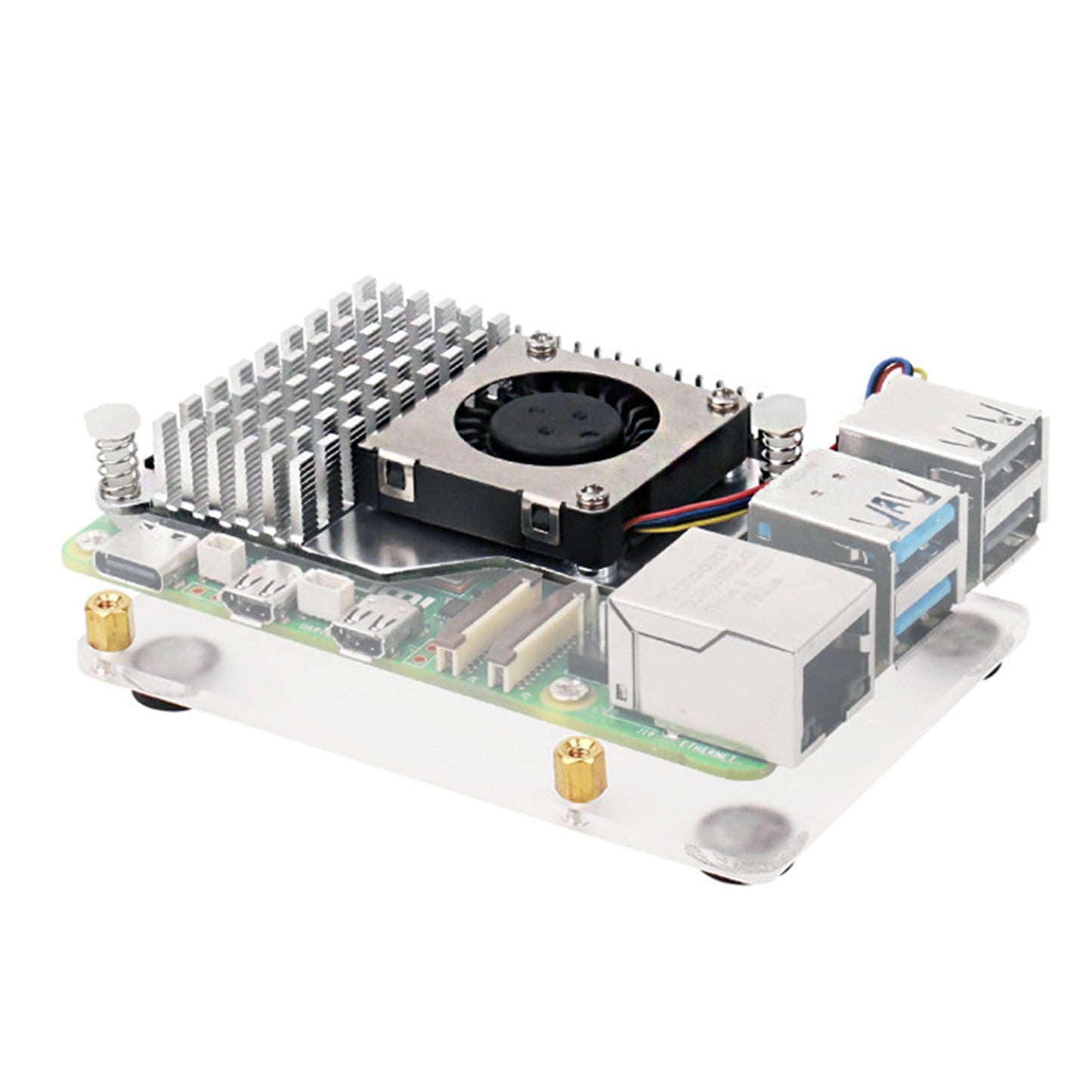 Raspberry Pi Active Cooler for Raspberry Pi 5 with 30mm PWM 4-Pin Cooling Fan Pi 5 Heatsink with Thermal Tape, Aluminium Heatsink Variable-Speed