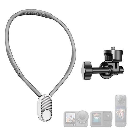Neck Mount with Air Cushion for GoPro Hero 13/12/11/10/9, for Insta 360 X5/X4/Ace Pro 2, for DJI Nano Osmo 360/Action 6/5 Pro/4/3 Cameras Quick