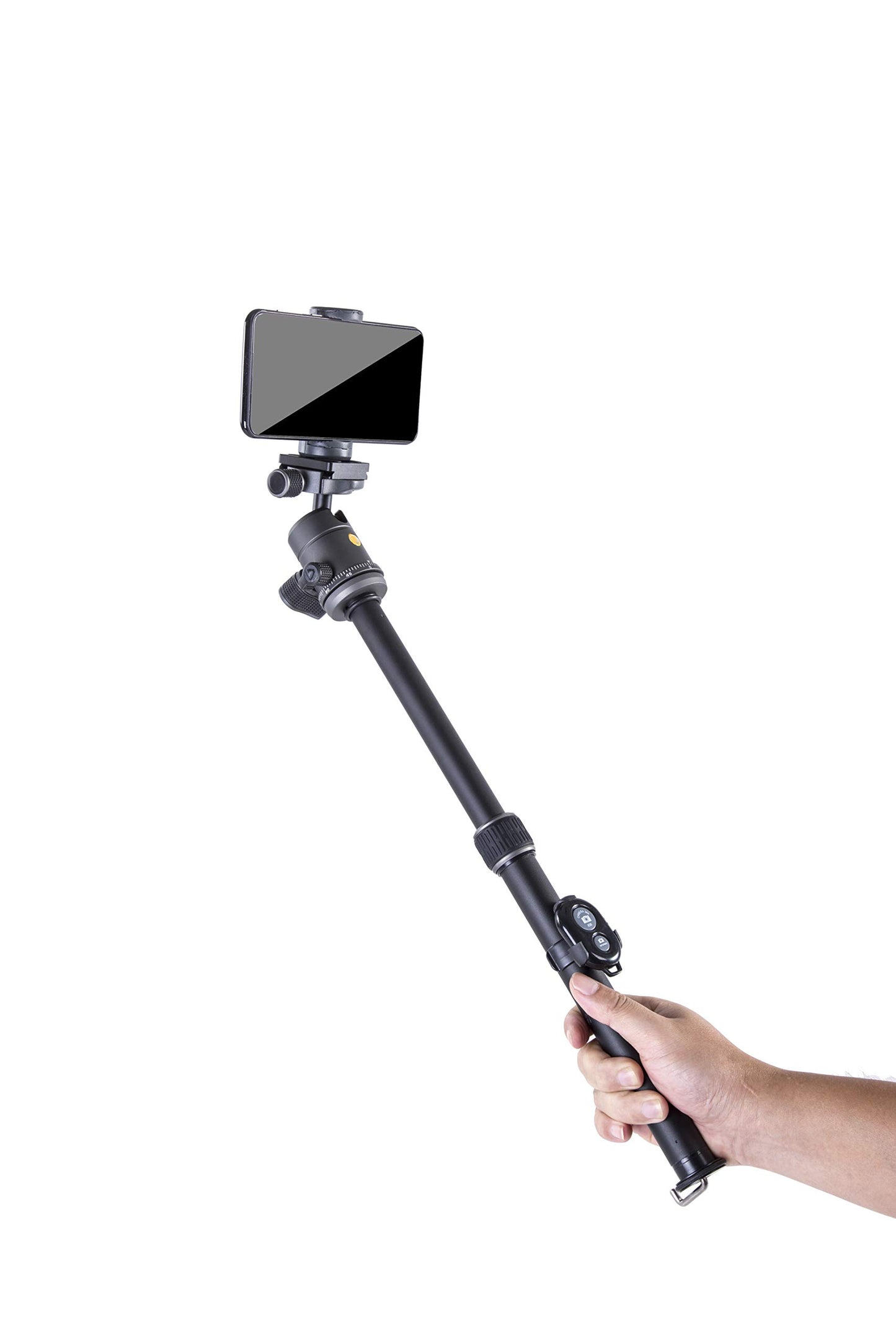 Vanguard VEO3GO235AB Compact Aluminum Travel Tripod with Ball Head, Monopod Option, Smart Phone Holder and Bluetooth Remote