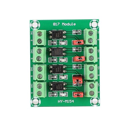 3.3V/5V to 3.6V/24V 4 Channel Voltage Converter Optocoupler Isolated Board Adapter Module Strong Anti-Interference for Isolation Control and Voltage…